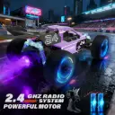  High-Speed RC Climbing Car | Rear Mist Spray & LED Lights, Colours: Blue and Red