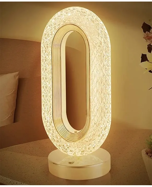 Oval Shape LED Crystal Table Lamp