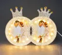 Crystal Round LED Photo frame 
