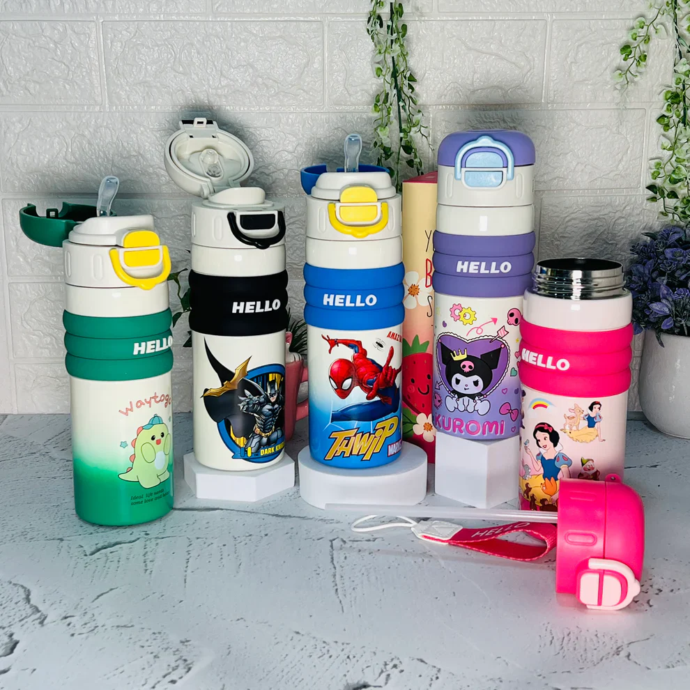 2 Way Drink Insulated Bottle for Kids | Trendy & Cute 