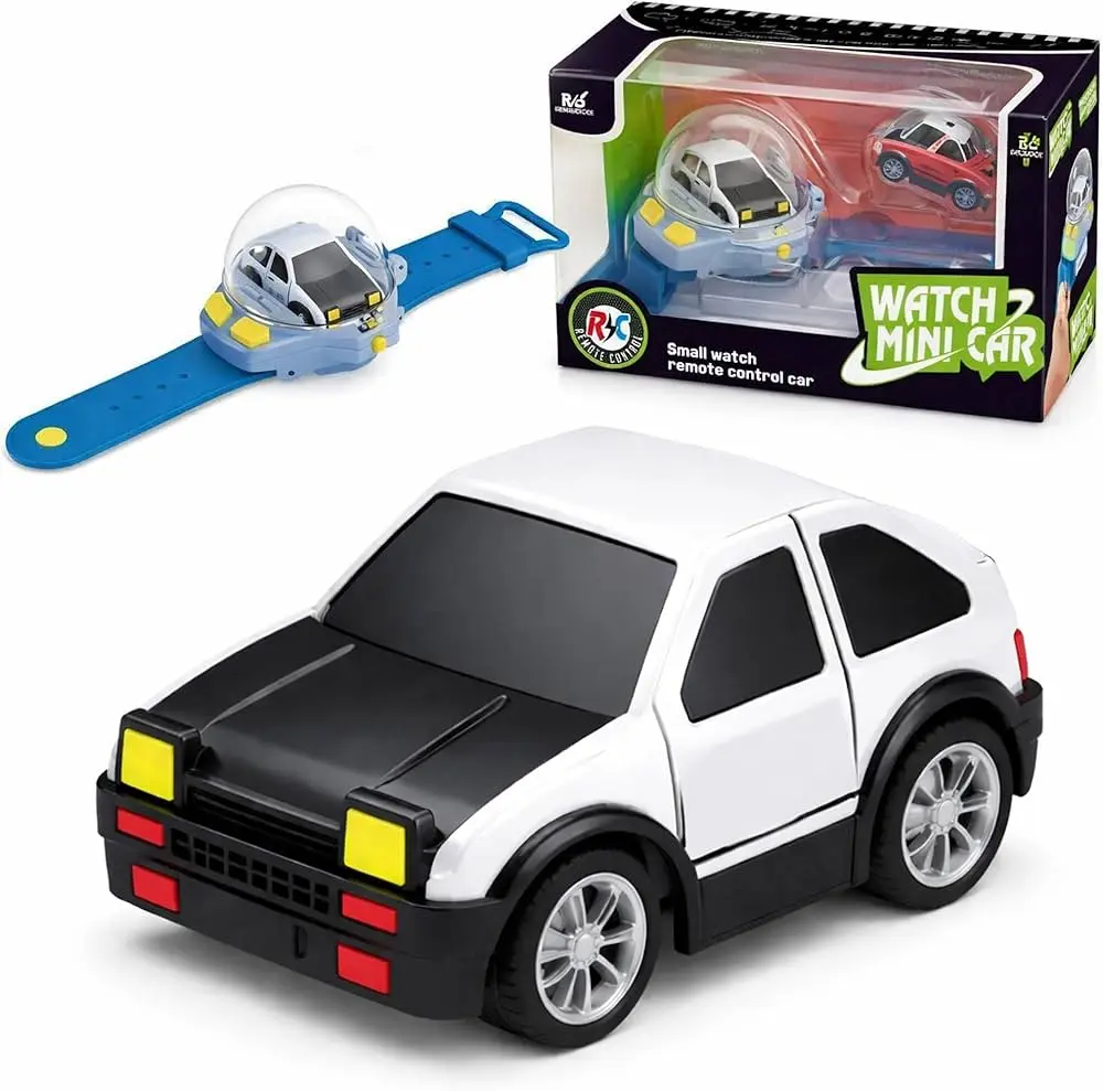 The Little Ones Watch Car - Mini Small Wrist Watch Remote Control Car Toys for Racing of Boys & Girls Kids, Small RC Car, USB Rechargeable 2 Function, Best Birthday Gift for Kids ( Wristracer Pro )
