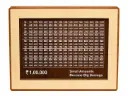 Wooden Money Piggy Bank with 100000 Rupees Goal Tracker, Savings Chart, Cash Collection Box for Kids and Adults