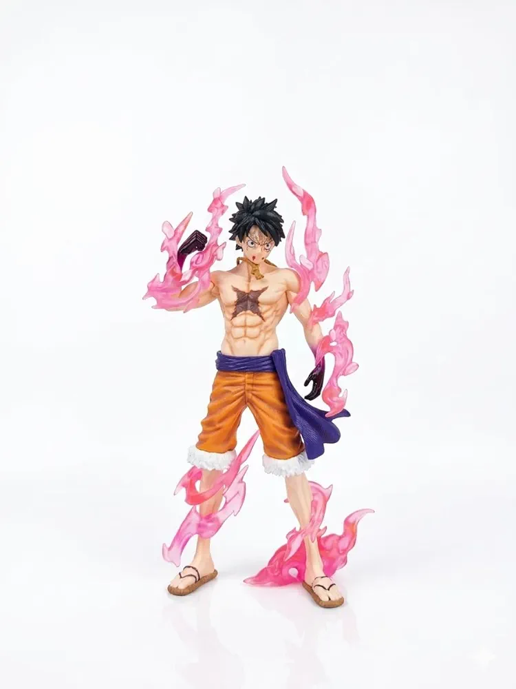 Monkey D Looffy Gear 5 Action Figure | Anime Collection PVC Figure with Flame Effect | 24CM Display Model Toy 