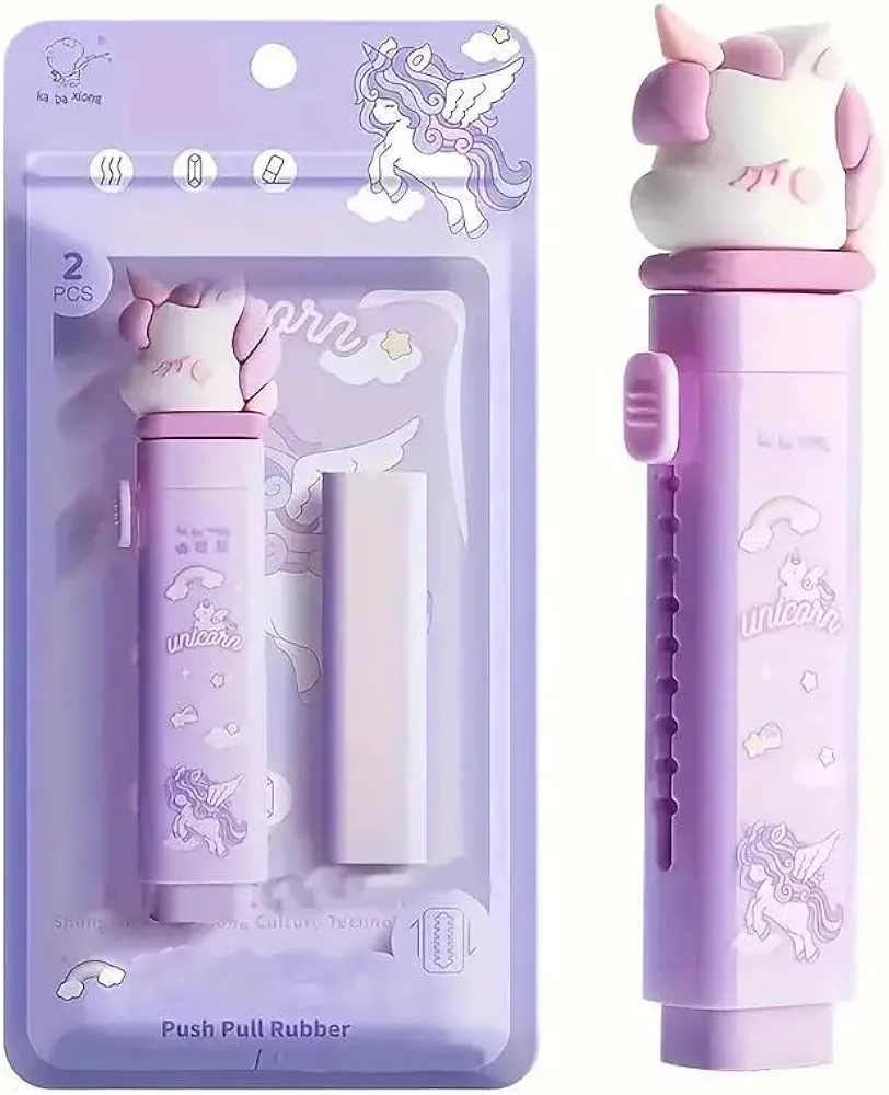 Space & Unicorn Cutter Shaped Eraser Set for Kids | Fancy Eraser for Birthday Return Gift 