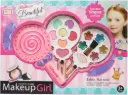 Makeup Set for Kids Girls - Lightweight Portable Pink Toy Makeup Kit | Non-Toxic Plastic Set with Lipstick, Eye Shadow, Blush, Nail Polish | Kids Washable Makeup Kit for Girls 3+ Years