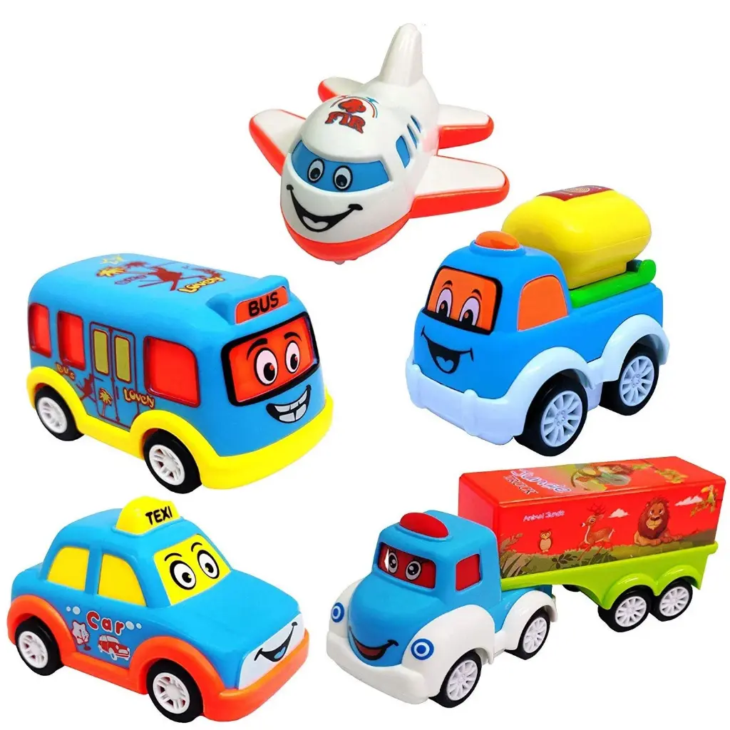 Storio Unbreakable Pull Back Vehicles| Push and Go Crawling Toy for Kids