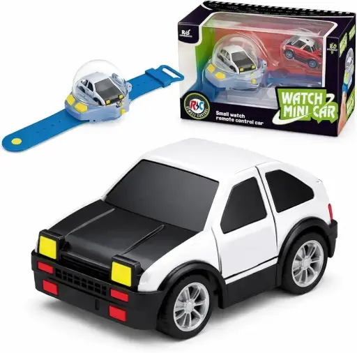 The Little Ones Watch Car - Mini Small Wrist Watch Remote Control Car Toys for Racing of Boys & Girls Kids, Small RC Car, USB Rechargeable 2 Function, Best Birthday Gift for Kids ( Wristracer Pro )