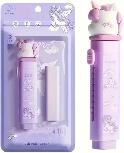 Space & Unicorn Cutter Shaped Eraser Set for Kids | Fancy Eraser for Birthday Return Gift 